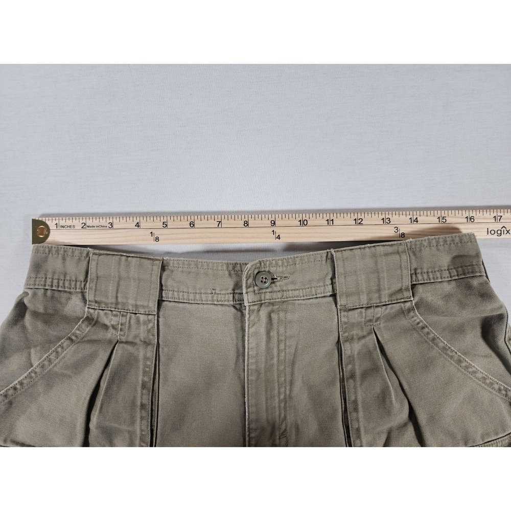 Cabelas Cargo Shorts Women 12 Khaki Tan Cotton High Rise Safari Gorpcore Utility - Picture 5 of 10
